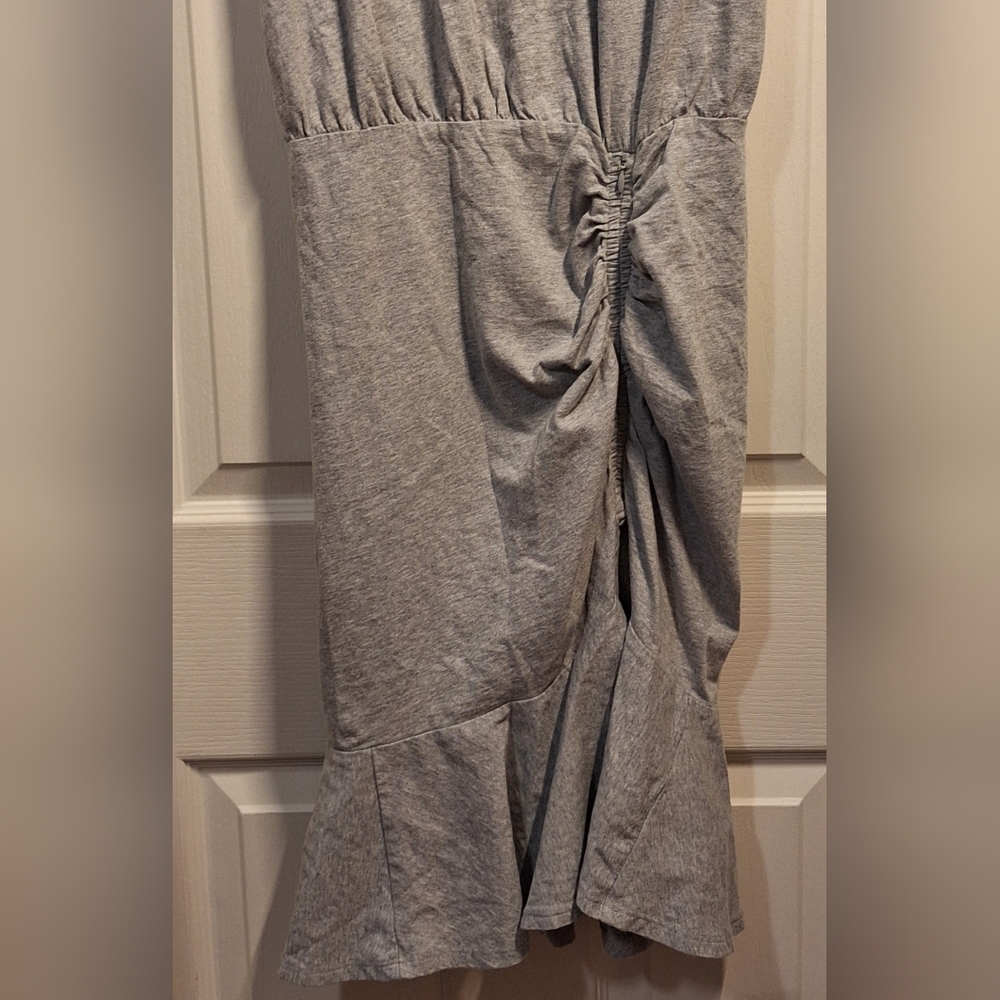 Veronica Beard Gray Ruched Short Sleeve Dress Small - Picture 2 of 8